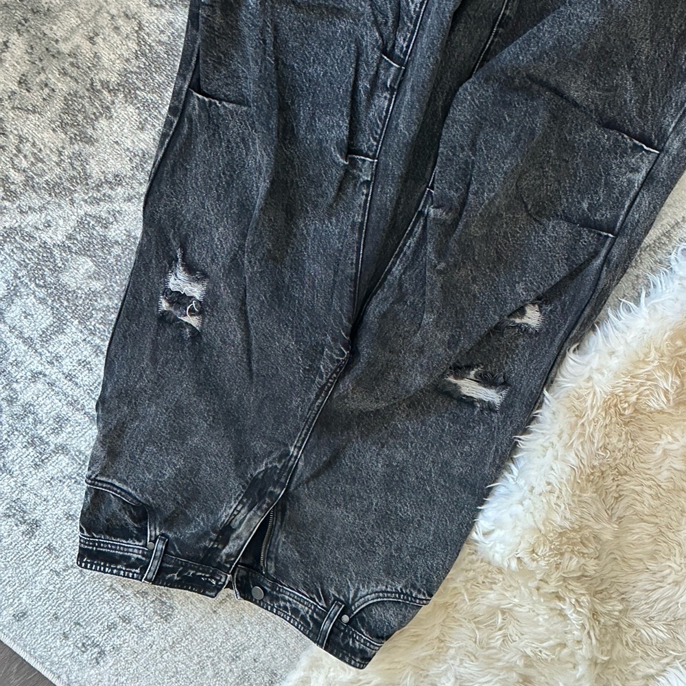 Charcoal Straight Leg Jeans